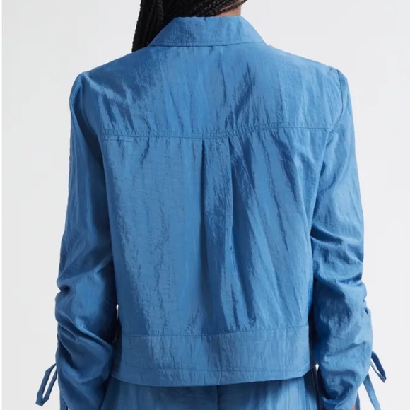 Cinq à Sept Women’s Designer Teal Utility Jacket Size 6 Blue Dale - Picture 7 of 8